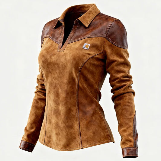 🔥𝗖𝗹𝗲𝗮𝗿𝗮𝗻𝗰𝗲 𝗦𝗮𝗹𝗲🌟Stylish Women's Shirt With Contrast Panel Design For All-Season Wear