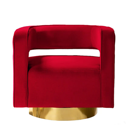 Agata Velvet Swivel Barrel Armchair