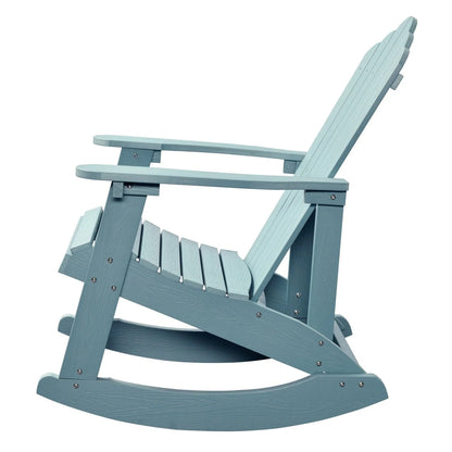 Ovios  Rocking Adirondack Chair 2-Piece Waterproof Plastic Frame