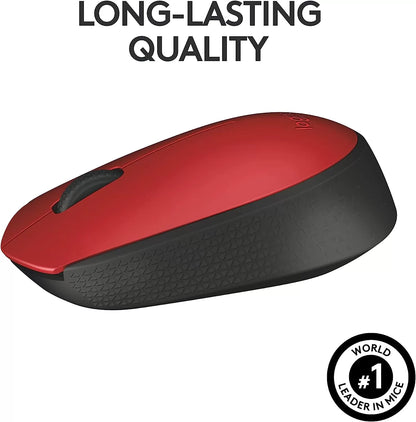 Logitech M170 Wireless Mouse for PC, Mac, Laptop, 2.4 GHz with USB Mini Receiver, Optical Tracking, 12-Months Battery Life, Ambidextrous - Blue Grey