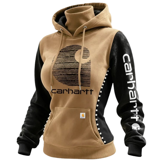 🔥𝗖𝗹𝗲𝗮𝗿𝗮𝗻𝗰𝗲 𝗦𝗮𝗹𝗲🌟Stylish Two-Tone Hoodie with Unique Logo Design for Everyday Wear-Black + Gray