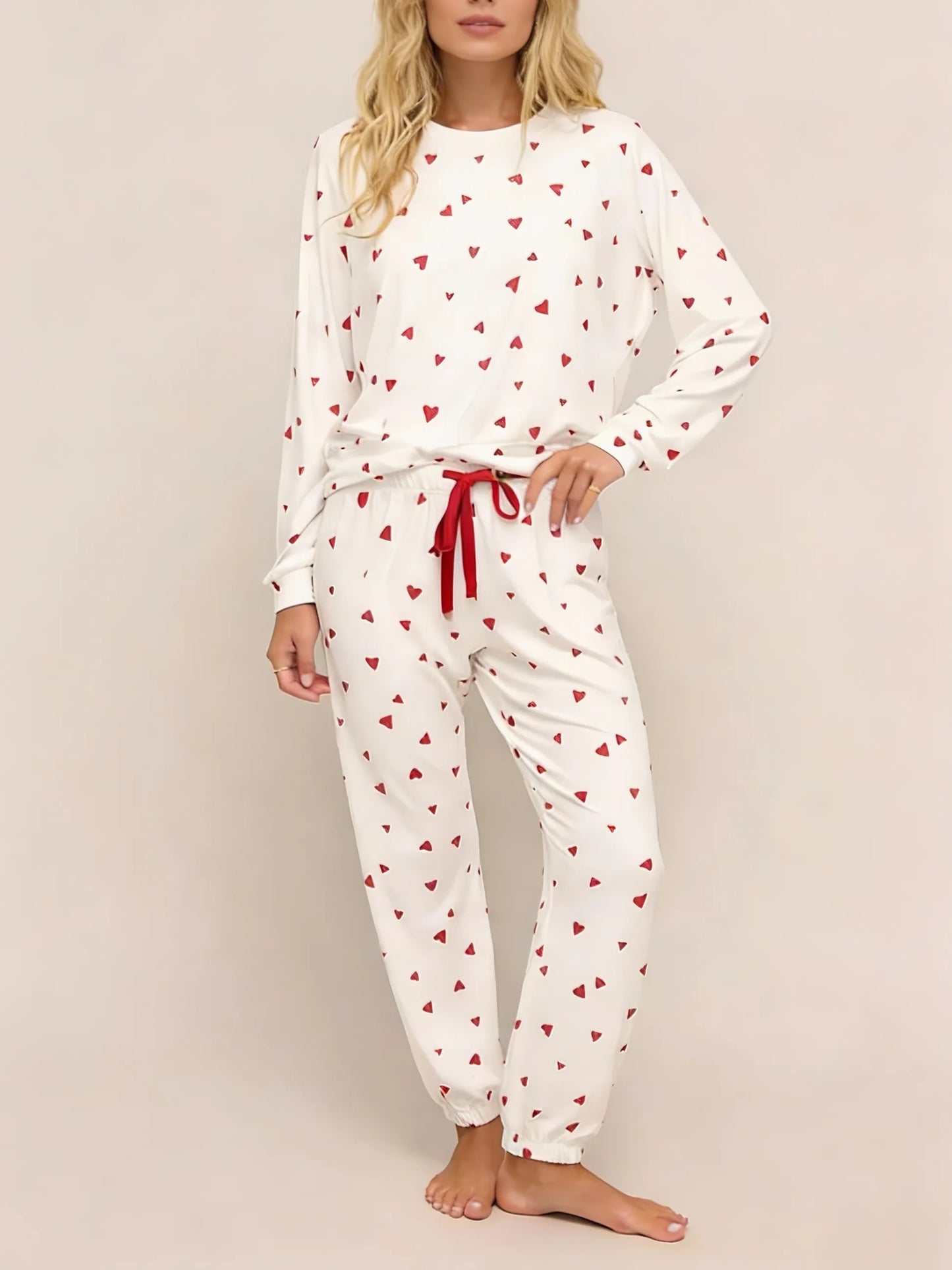 🔥Summer Arrivals🌟Women's Valentine's Day Heart Loungewear Two-piece Set (Buy 2 Free Shipping)