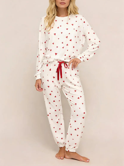 🔥Summer Arrivals🌟Women's Valentine's Day Heart Loungewear Two-piece Set (Buy 2 Free Shipping)