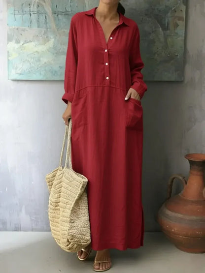 🔥Summer Arrivals🌟Women's Loose-fitting Casual Linen And Cotton Dress