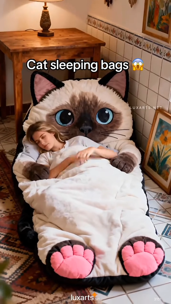 🔥Hot Sale 49% off🌟 Fluffy sleeping bag– Soft, Warm & Purrfectly Cozy😴💤