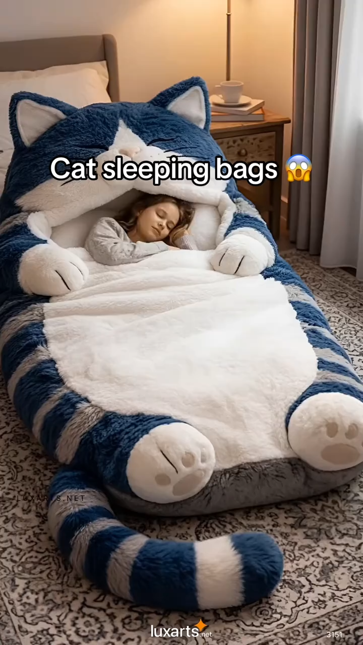 🔥Hot Sale 49% off🌟 Fluffy sleeping bag– Soft, Warm & Purrfectly Cozy😴💤