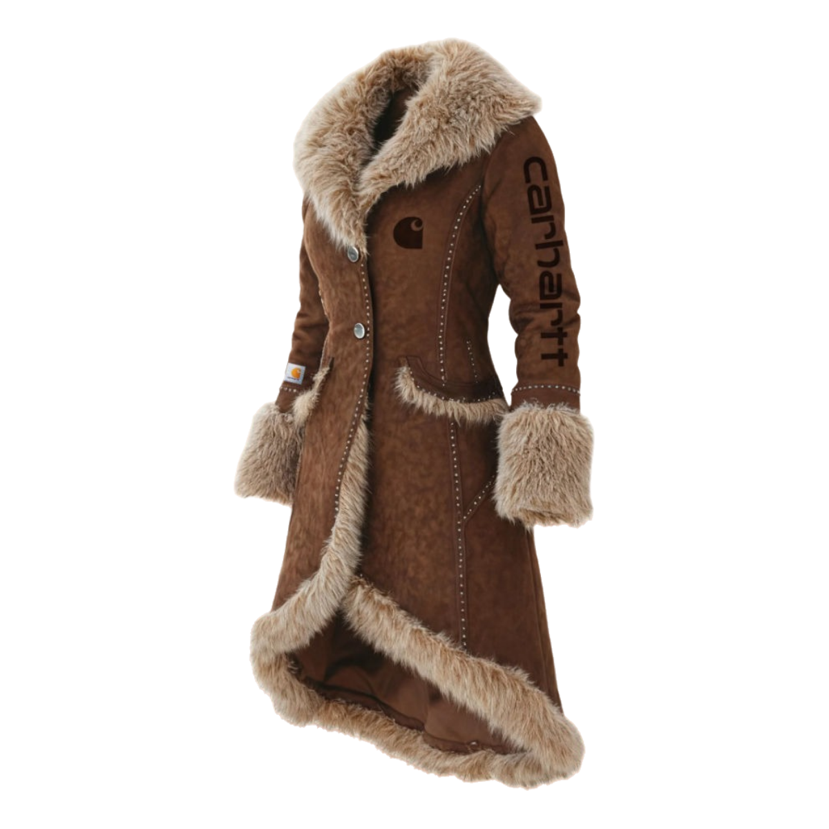 🔥𝗖𝗹𝗲𝗮𝗿𝗮𝗻𝗰𝗲 𝗦𝗮𝗹𝗲🌟Women’s Faux Fur Collar Winter Coat – Elegant Slim Fit Long Jacket with Plush Trim
