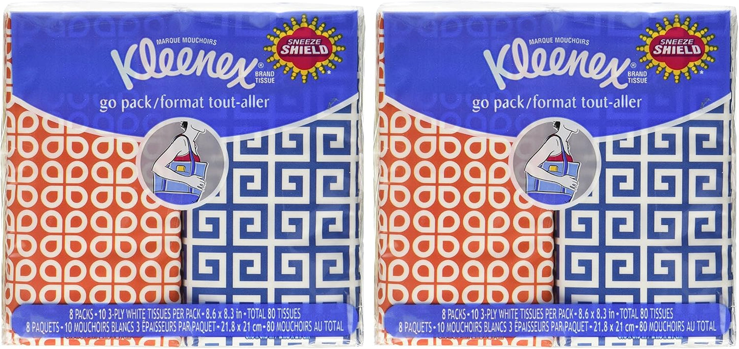 Kleenex® 3-Ply Pocket Packs Facial Tissues (16 packs of 10 tissues)