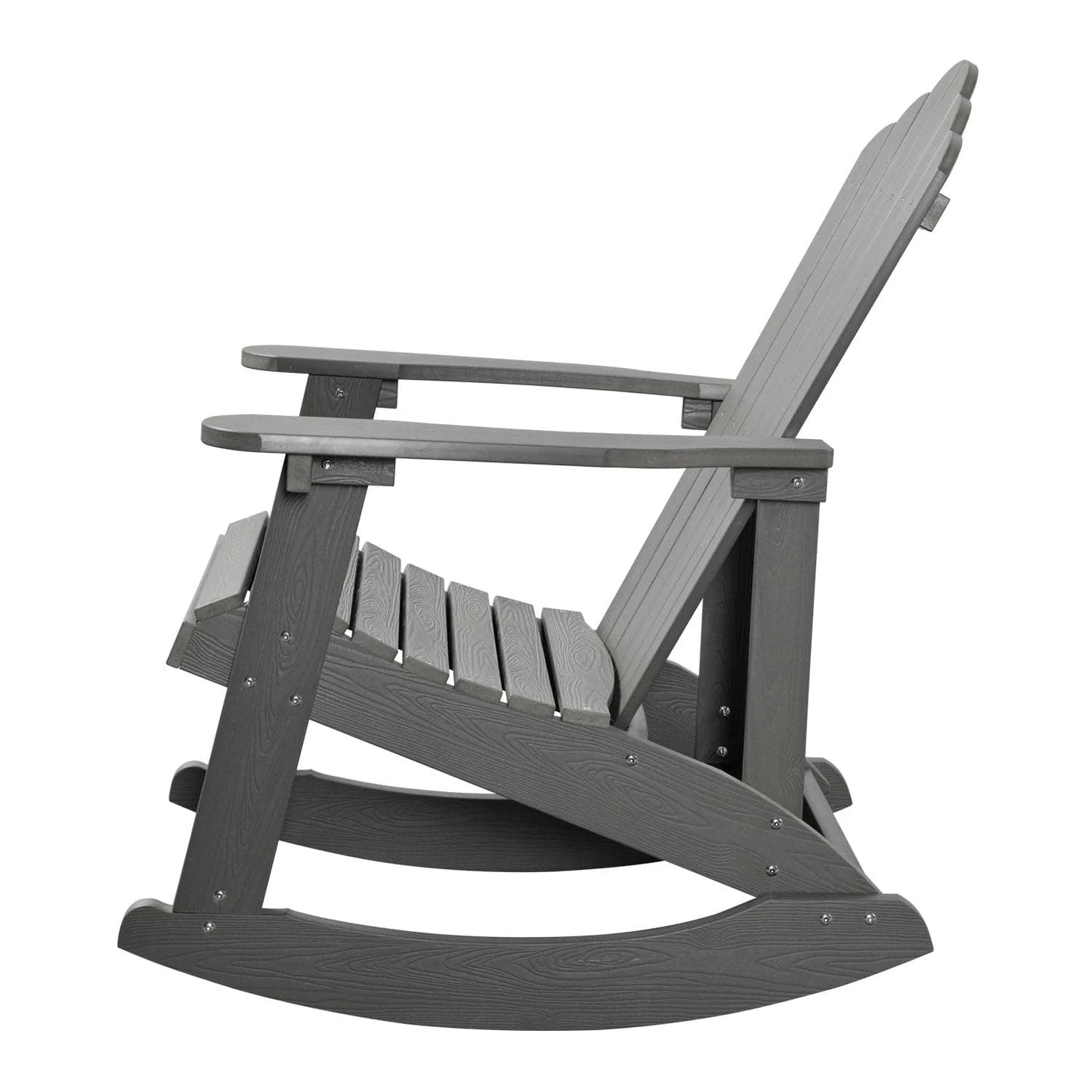Ovios  Rocking Adirondack Chair 2-Piece Waterproof Plastic Frame
