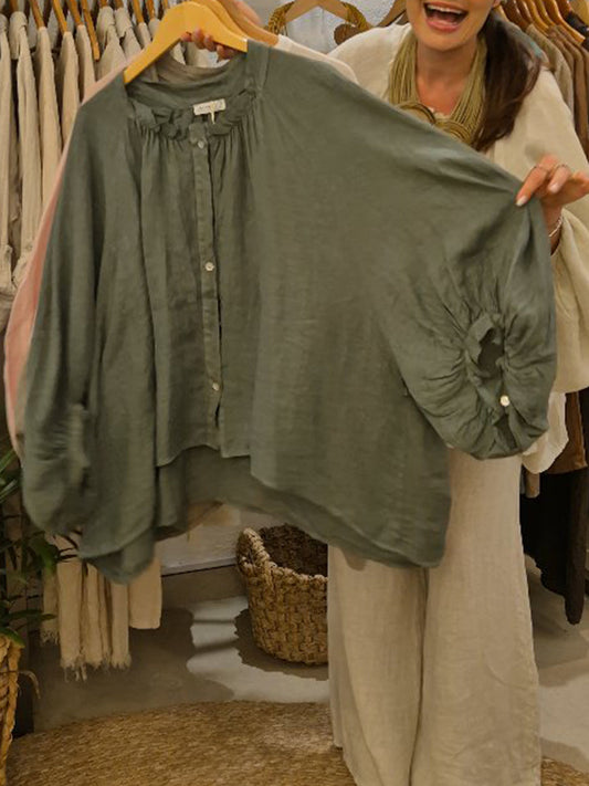 🔥Summer Arrivals🌟Casual Loose Linen And Cotton Shirts
