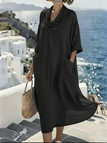 🔥Summer Arrivals🌟Women's Linen And Cotton Pocket Dress