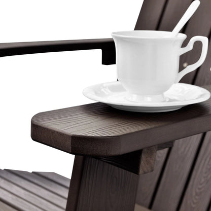 Ovios  Rocking Adirondack Chair 2-Piece Waterproof Plastic Frame