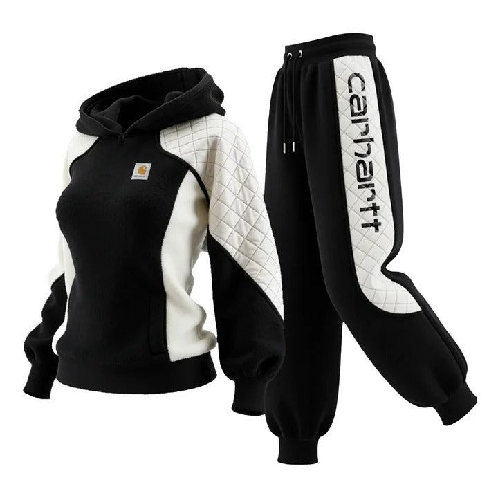 🔥𝗖𝗹𝗲𝗮𝗿𝗮𝗻𝗰𝗲 𝗦𝗮𝗹𝗲🌟Ladies' Black And White Diamond-pattern Patchwork Suit