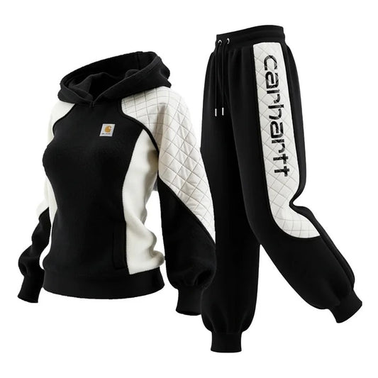 🔥𝗖𝗹𝗲𝗮𝗿𝗮𝗻𝗰𝗲 𝗦𝗮𝗹𝗲🌟Ladies' Black And White Diamond-pattern Patchwork Suit