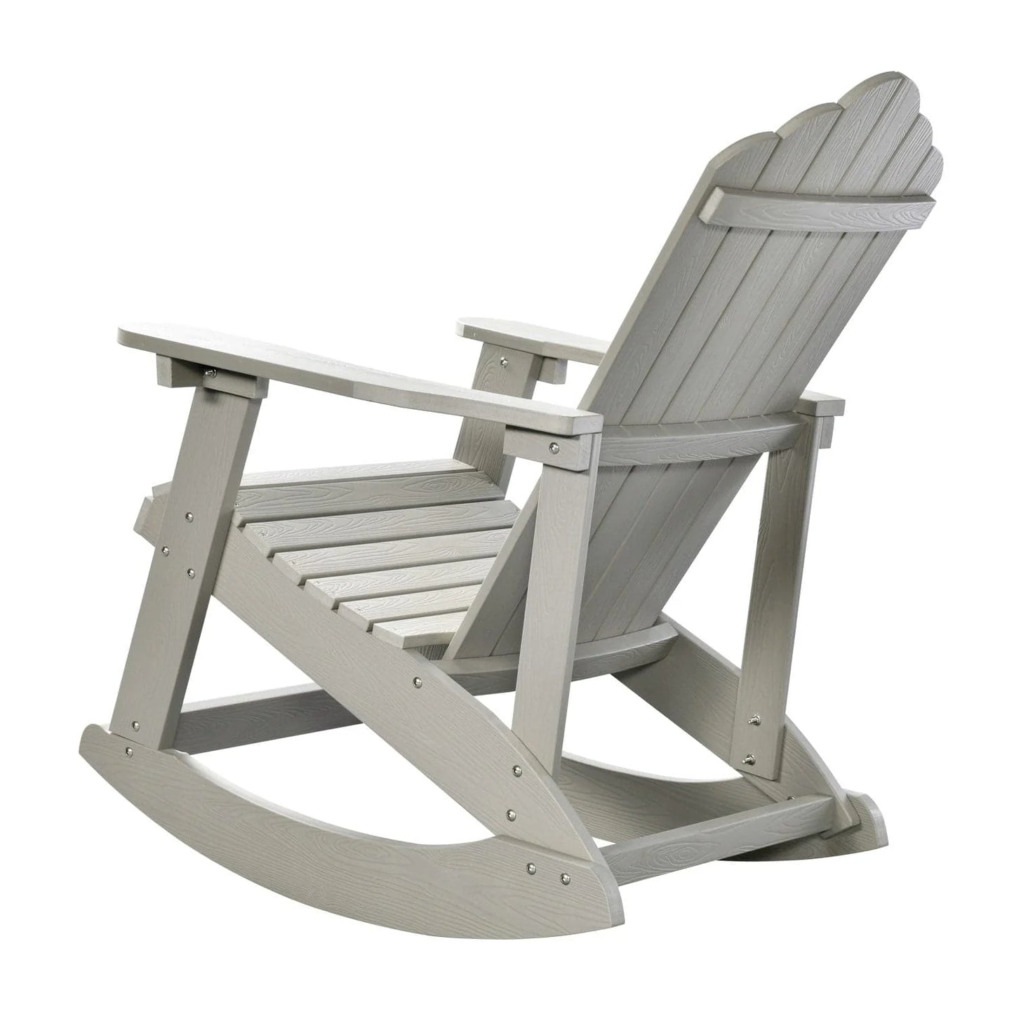 Ovios  Rocking Adirondack Chair 2-Piece Waterproof Plastic Frame