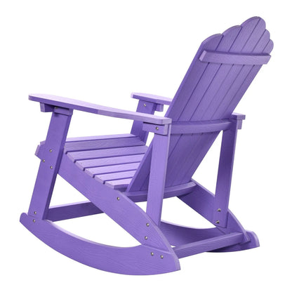 Ovios  Rocking Adirondack Chair 2-Piece Waterproof Plastic Frame