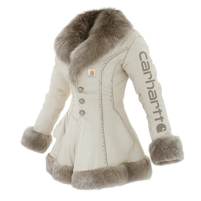 🔥𝗖𝗹𝗲𝗮𝗿𝗮𝗻𝗰𝗲 𝗦𝗮𝗹𝗲🌟Women's Retro Mid-Length Fur Collar A-Line Coat