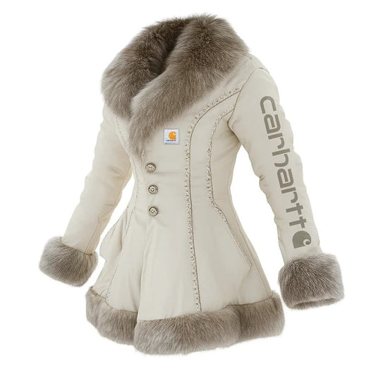🔥𝗖𝗹𝗲𝗮𝗿𝗮𝗻𝗰𝗲 𝗦𝗮𝗹𝗲🌟Women's Retro Mid-Length Fur Collar A-Line Coat