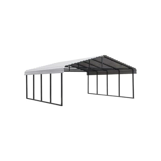 20′ x 20′, Eggshell Carports,Carport with Galvanized Steel Roof Panels