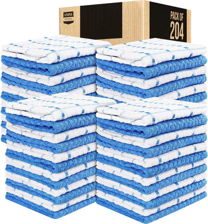 Kitchen Towels 12 Pack, 15 x 25 Inches, 100% Ring Spun Cotton Super Soft and Absorbent Linen Dish Towels, Tea Towels and Bar Towels Set (Black)