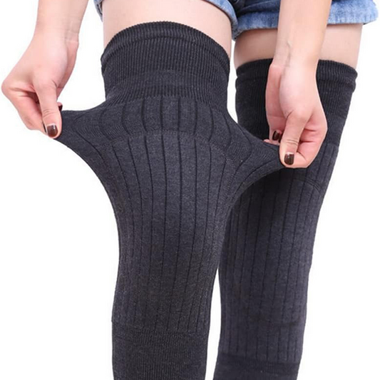🔥𝗖𝗹𝗲𝗮𝗿𝗮𝗻𝗰𝗲 𝗦𝗮𝗹𝗲🌟Unisex Winter Knit Plush Knee Braces Leg Warmer Men Women Thicken Knee Pads Sleeves Thermal Knee Warmers
