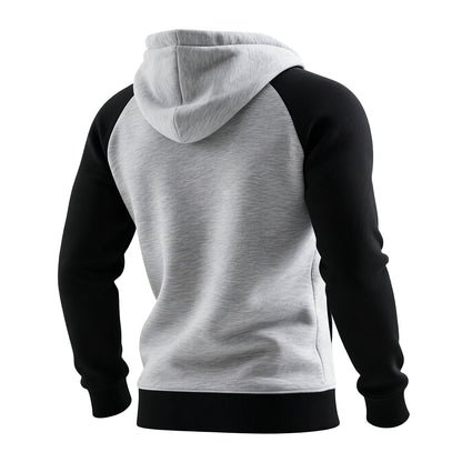 🔥𝗖𝗹𝗲𝗮𝗿𝗮𝗻𝗰𝗲 𝗦𝗮𝗹𝗲🌟Retro Western Style Women's Raglan Sleeve Contrast Color Stitching 1 Hooded Sweatshirt