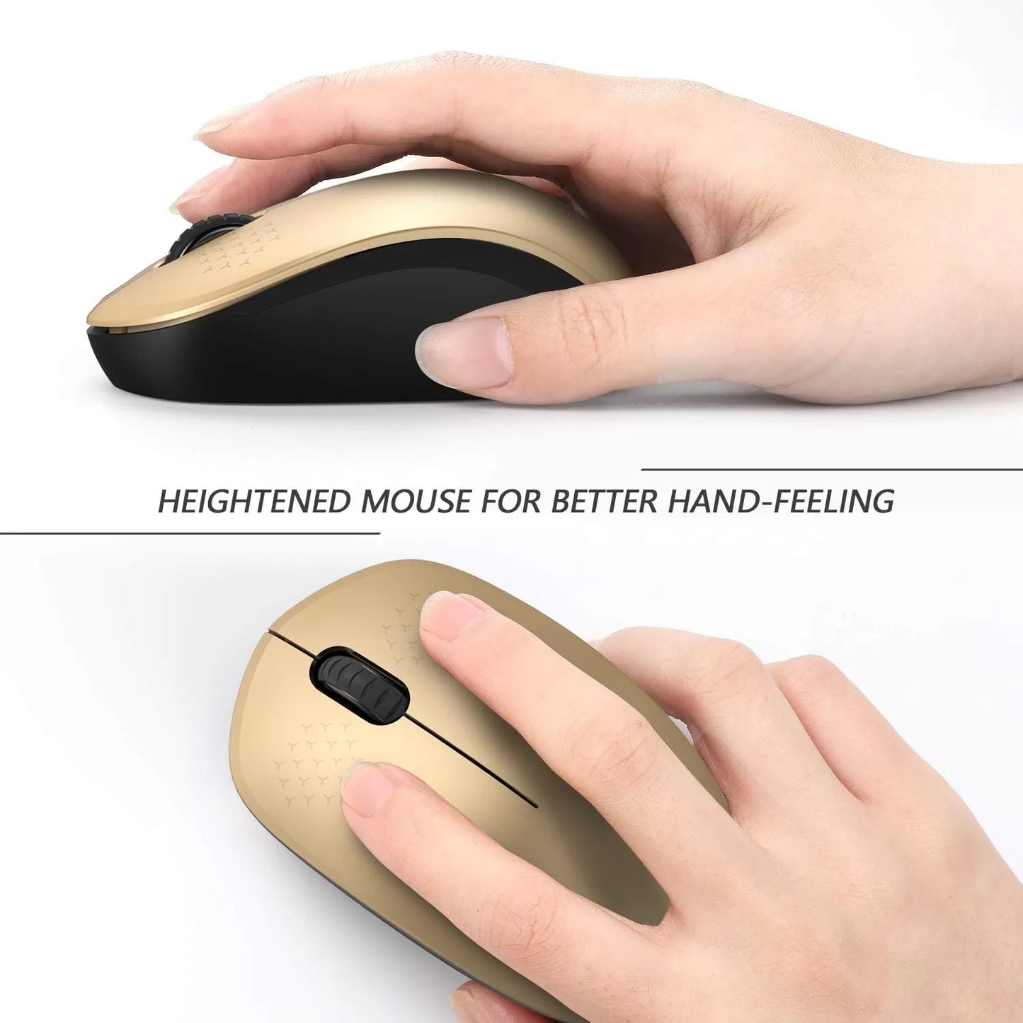 seenda Wireless Mouse, 2.4G Noiseless Mouse with USB Receiver - Portable Computer Mice for PC, Tablet, Laptop with Windows System - Mint Green