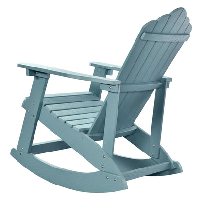 Ovios  Rocking Adirondack Chair 2-Piece Waterproof Plastic Frame