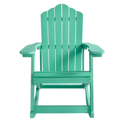 Ovios  Rocking Adirondack Chair 2-Piece Waterproof Plastic Frame