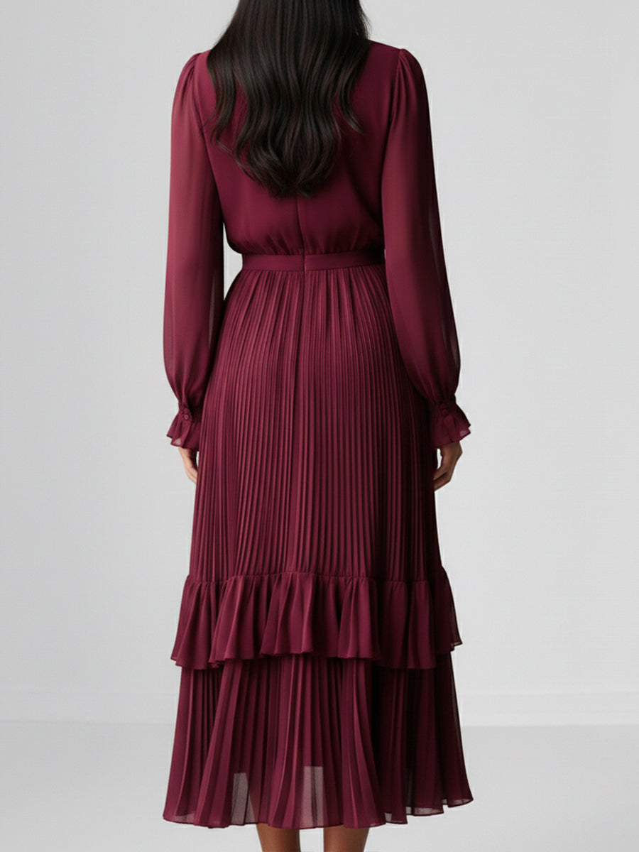 🔥Summer Arrivals🌟Elegant Pleated Chiffon Dress