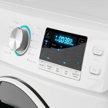 KoolMore FLW-3CWH Front Load Machine, 2.7 Cu. Ft, Space Saving Unit with 20-Minute Quick, 12 Washing Cycles, Quiet Inverter Motor [120V],