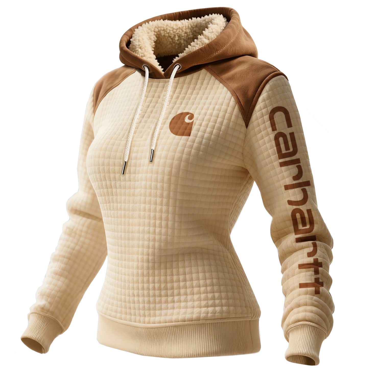 🔥𝗖𝗹𝗲𝗮𝗿𝗮𝗻𝗰𝗲 𝗦𝗮𝗹𝗲🌟Women's Retro Western Waffle Colorblock Suede Hoodie
