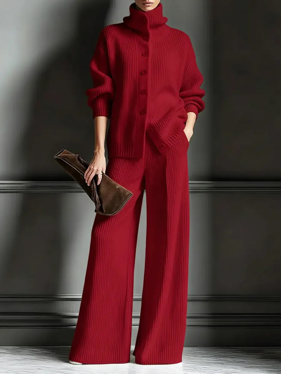 🔥Summer Arrivals🌟Women's Cozy Cardigan Sweater and Pants Two-Piece Set