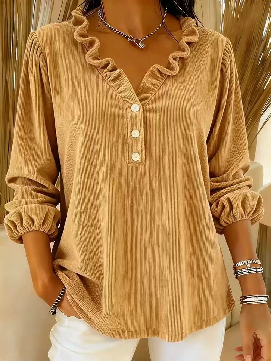 🔥Summer Arrivals🌟Women's Solid Color Crew Neck Long Sleeve Casual Loose Knit Pullover