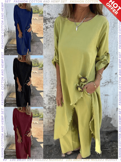 🔥Summer Arrivals🌟🎉2025 Women's Irregular Dress and Loose Fit Pants