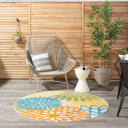 Miraloma Green/Red/Orange Indoor/Outdoor Rug