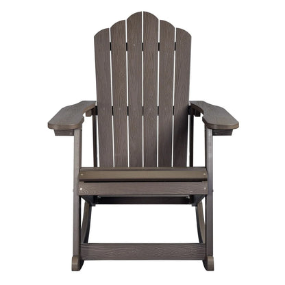 Ovios  Rocking Adirondack Chair 2-Piece Waterproof Plastic Frame
