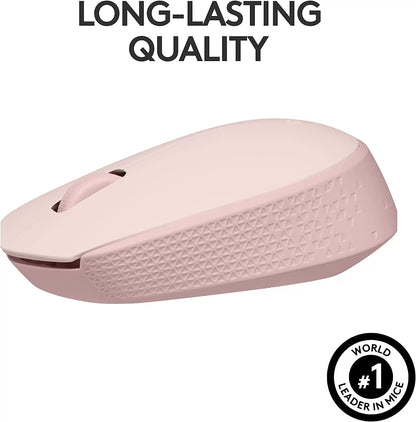 Logitech M170 Wireless Mouse for PC, Mac, Laptop, 2.4 GHz with USB Mini Receiver, Optical Tracking, 12-Months Battery Life, Ambidextrous - Blue Grey
