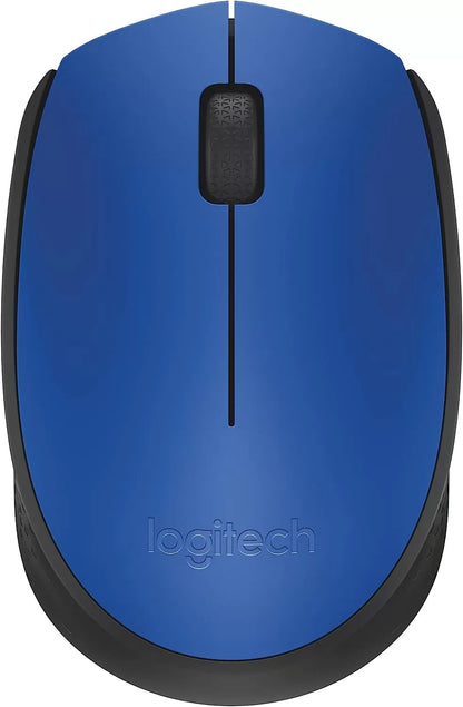 Logitech M170 Wireless Mouse for PC, Mac, Laptop, 2.4 GHz with USB Mini Receiver, Optical Tracking, 12-Months Battery Life, Ambidextrous - Blue Grey