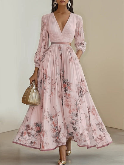 🔥Summer Arrivals🌟Women's Floral Art Print Maxi Dress