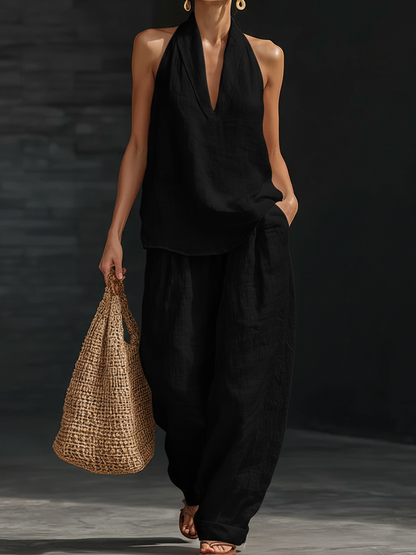 🔥Summer Arrivals🌟Casual And Cozy Minimalist Linen Two-piece Set