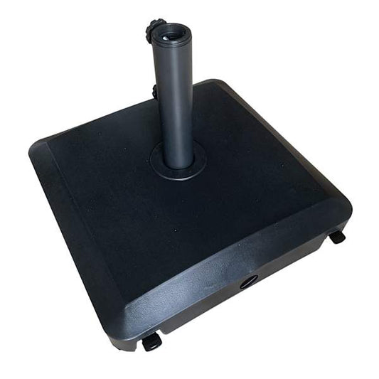 Black Patio Umbrella Base with Wheels, 53lb