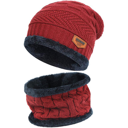 🔥𝗖𝗹𝗲𝗮𝗿𝗮𝗻𝗰𝗲 𝗦𝗮𝗹𝗲🌟Mens Womens Winter Beanie Hat Scarf Set Warm Knit Hat Thick Fleece Lined Winter Cap