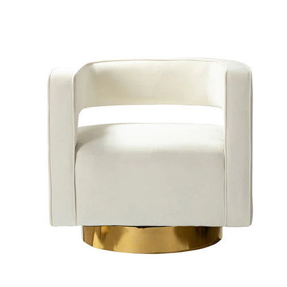 Agata Velvet Swivel Barrel Armchair