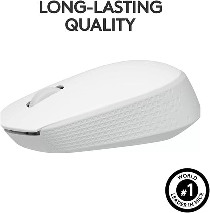Logitech M170 Wireless Mouse for PC, Mac, Laptop, 2.4 GHz with USB Mini Receiver, Optical Tracking, 12-Months Battery Life, Ambidextrous - Blue Grey