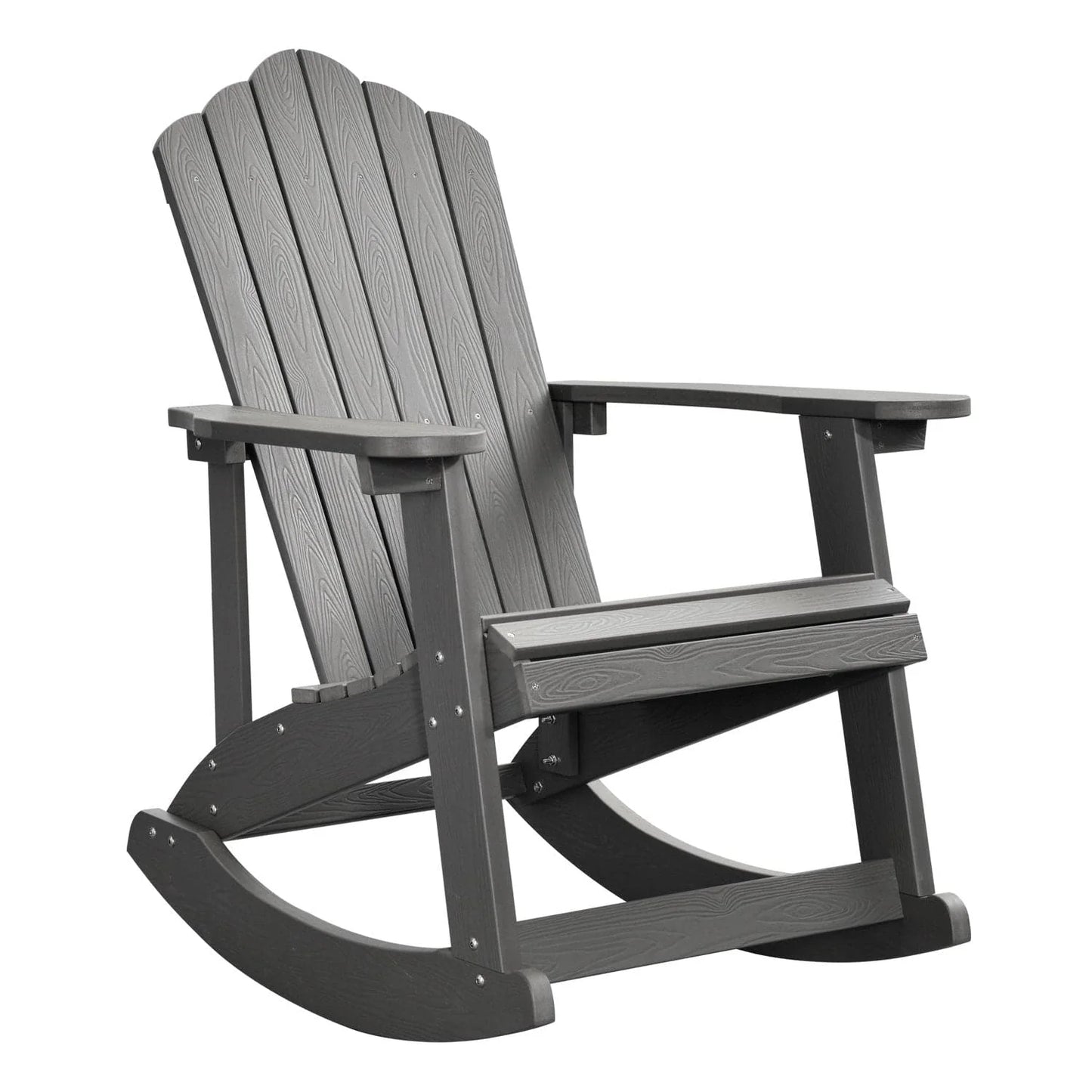 Ovios  Rocking Adirondack Chair 2-Piece Waterproof Plastic Frame
