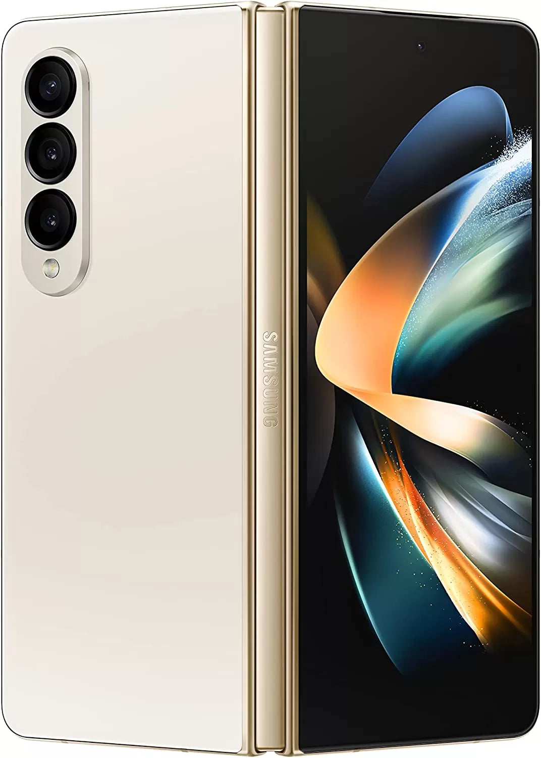 Galaxy Z Fold 4 Cell Phone, Factory Unlocked Android Smartphone, 256GB, Flex Mode, Hands Free Video, Multi Window View, Foldable Display, S Pen Compatible, US Version, 2022, Beige