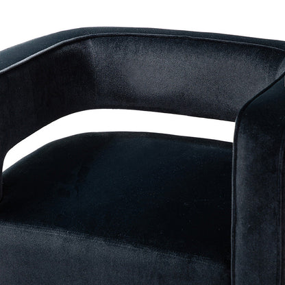 Agata Velvet Swivel Barrel Armchair