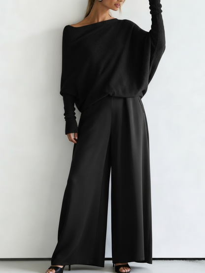 🔥Summer Arrivals🌟Minimalist Cozy Irregular Sweater And Jumpsuit Set