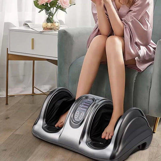 Electric Shiatsu Foot Massager with High-Intensity Rollers, Machine Massage for Feet Leg Calf Ankle, Nerve Pain Therapy